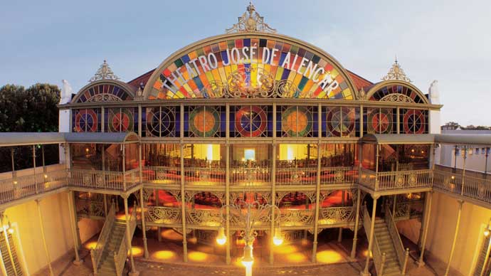 Magnificant entrance to Fortaleza's José de Alencar Theater, CXeara Brazil.