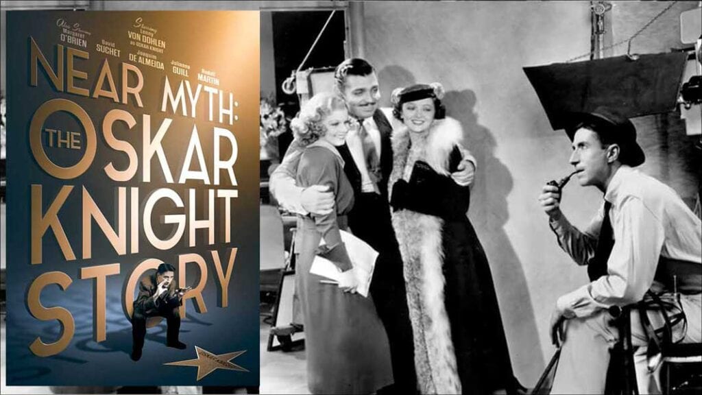 Poster and image from the movie Near Myth: The Oskar Knight Story