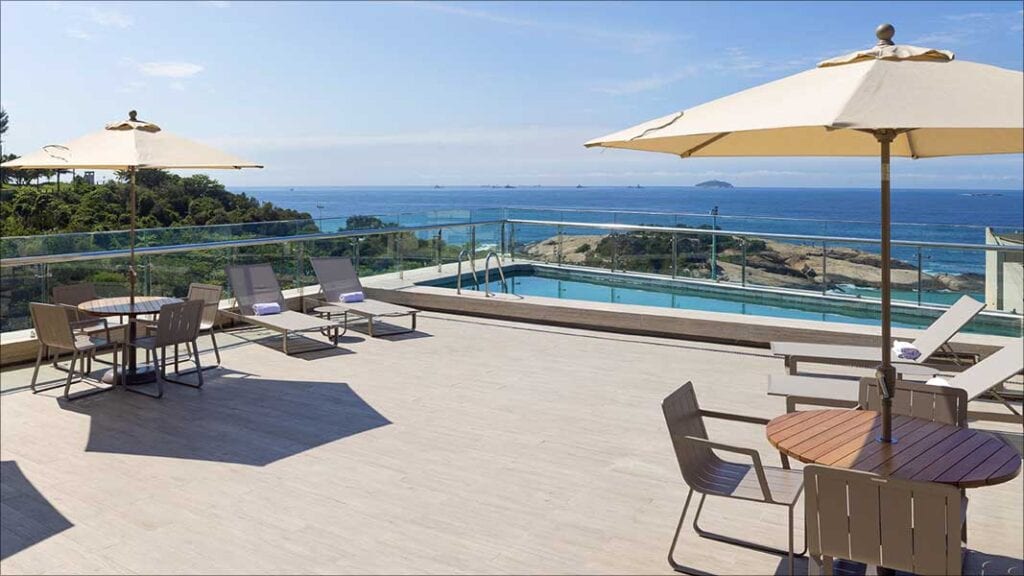 pool view of arena ipanema hotel